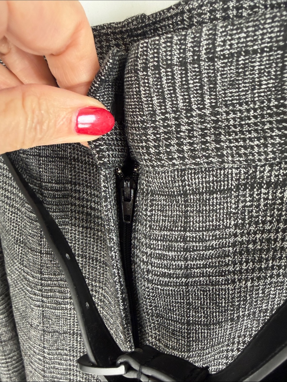 Calvin Klein Plus Size Charcoal Glen Plaid Dress Pants - Picture 7 of 15